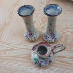 Kylemore Pottery Vases and Jug