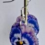 Majestic Lavender Pansy Floral Earrings Image 5