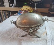 Victorian silver plated butter dish.