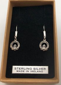 Drop earrings with marcasites