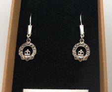 Drop earrings with marcasites