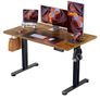Electric Standing Desk Height Adjustable 120 x 60cm, Sit Stand Desk with 4 Memory Smart Pannel for Home Office with Splice Board Image 2