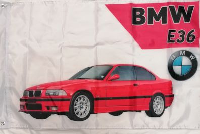 BMW E36 red Flag 3ft x 2ft.