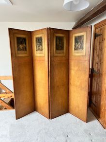Vintage French Leather Room Divider/Screen