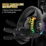 Wired Gaming Keyboard and Mouse Headset Combo,Rainbow LED Backlit Wired Keyboard,Over Ear Headphone with Mic,Rainbow Backlit Gaming Mice,Mouse Pad,for PC,Laptop,Mac,PS4,Xbox(Black) Image 6