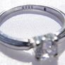 Vintage Sterling Silver 925 Solitaire Ring with Round Faceted , size O - 2,21g Image 5