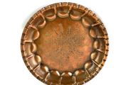 Antique Hand Etched Hammered Copper Wall Plate