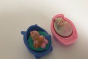 Vintage Fisher Price Baby Figures with Chair and stroller