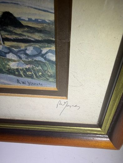 Pair of R.W. Young signed prints - Hillsborough & Muckish