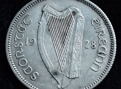 Ireland - 1928 - Shilling - Bull - Silver - KM.6 - [2754]