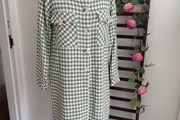 coat Bnwt long shacket style coat size small Zabione brand