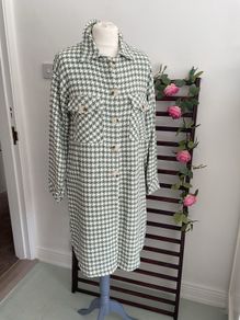 coat Bnwt long shacket style coat size small Zabione brand