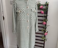 coat Bnwt long shacket style coat size small Zabione brand