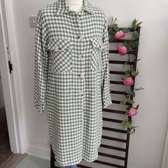 coat Bnwt long shacket style coat size small Zabione brand