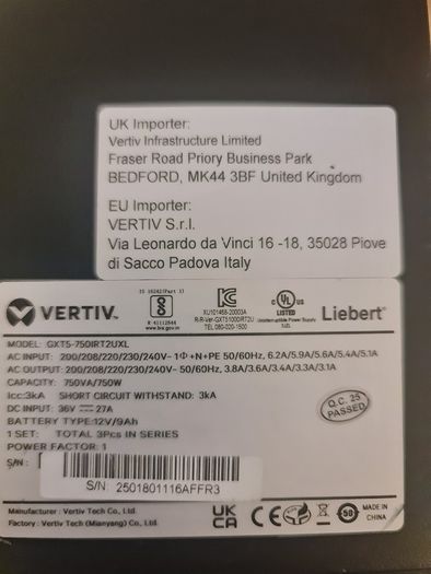 Vertiv Liebert GXT5 UPS