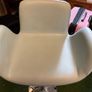 Luxury Italian Barstool in Aqua Blue - 3 of 3 - Swivel and Adjustable Image 7
