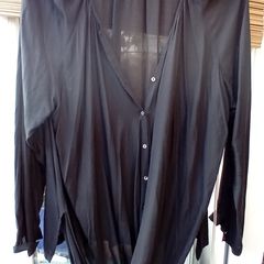 Black Twist Front Blouse
