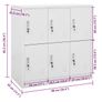 Locker Cabinet Light Grey and Blue 90x45x92.5 cm Steel Image 4