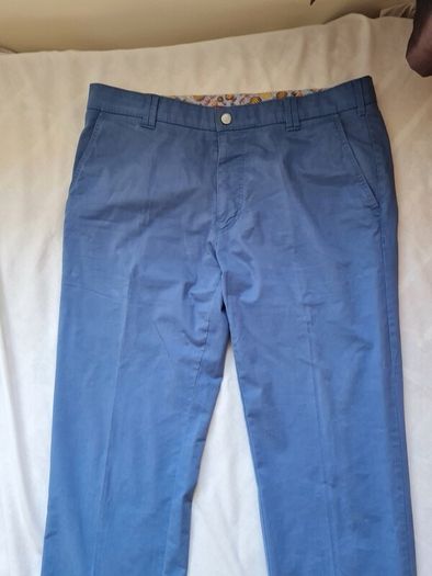 Meyer rio cotton trousers Size 36/32 zip fly blue cotton In like new condition