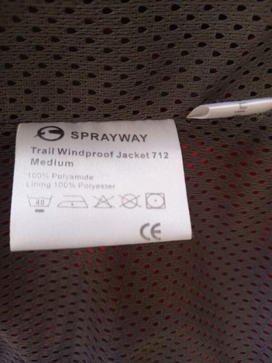 Men's Lightweight Sprayway Trail Windproof 712 Jacket Red Grey Medium like North Face Mountain Warehouse Regatta