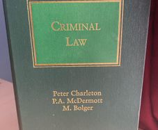 Criminal Law by Peter Charleton P.A. McDermott and M. Bolger