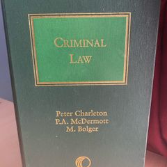 Criminal Law by Peter Charleton P.A. McDermott and M. Bolger
