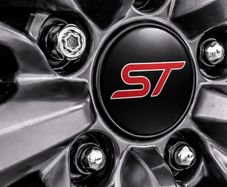 4 x Ford ST Centre Caps (Red) Free Post