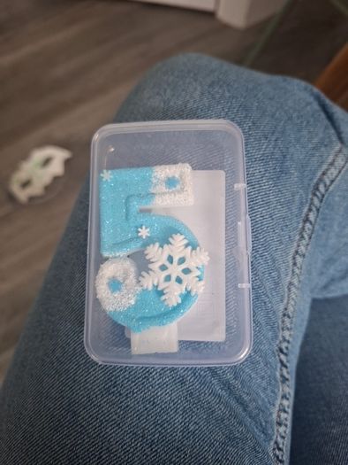 5th birthday Frozen Elsa Candle