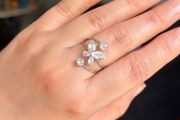 Elegant Floral Silver Ring
