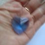 Blue Heart pendant beads, Craft supplies, Glass heart, Suncatcher parts, Jewellery supplies Image 5