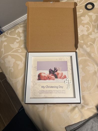 my christening day photo frame