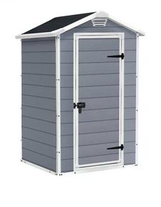 The Keter 4x3 ft Apex Manor Resin Shed