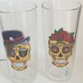 Sugar Skull Tall Glasses Image 2