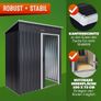 Metal Garden Shed 6.1ft x 5.4ft x 3ft with Sliding Door & Tool Storage Image 2
