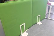 4 green office dividers 1.2m x 1.2m