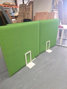 4 green office dividers 1.2m x 1.2m
