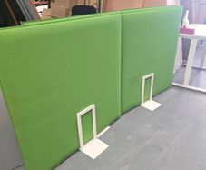 4 green office dividers 1.2m x 1.2m