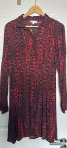Beautiful animal print dress, Warehouse, size 14