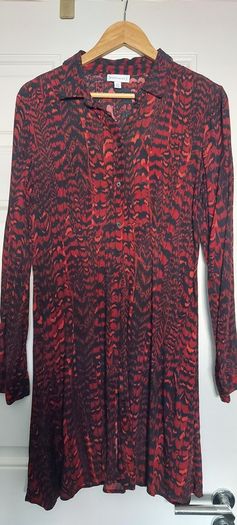 Beautiful animal print dress, Warehouse, size 14