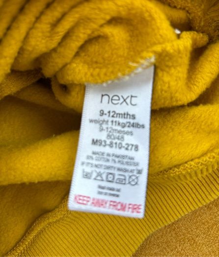 Next character yellow jumper 9-12m baby boy