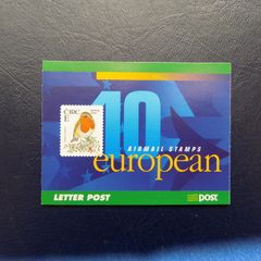 Ireland 2001 Stamp booklet.E x10 Values,Airmail,Europe..Robin.Self-Adhesive.