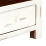 TV Cabinet White 120x30x40 cm Solid Acacia Wood Image 9