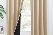 100% Blackout Double-Layer Curtains with Liner - Thermal 52x95 Inch Long Curtains for Bedroom Living Room, Energy Energy &amp; Noise Reducing, Biscotti Beige Grommet Blackout Drapes, 2 Panels  100% Blackout Double-Layer Curtains with Liner - Th