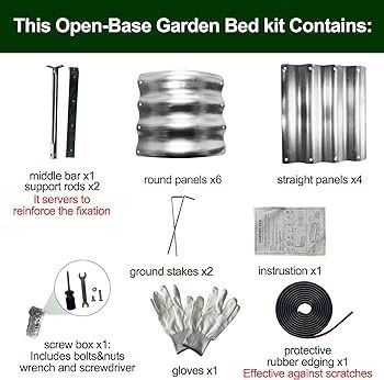FREE EXPRESS SHIPPING  Raised Garden Bed Kit, Sliver Galvanized Raised Planter Box Outdoor for Vegetables, Large Bottomless Metal Raised Bed for Herb, Growing Fruits, Flower (4x2x1 ft)