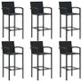 7 Piece Garden Bar Set Poly Rattan Black Image 5