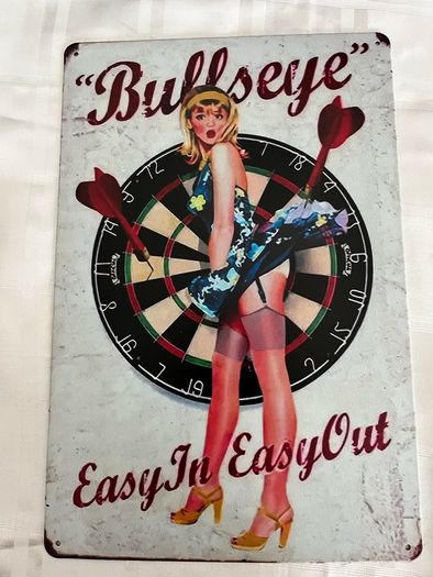 darts metal wall signs