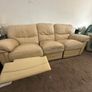 3 seater Leather with recliner Sofa and 2 arm chair recliners Image 10