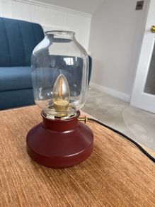 Vintage-Style Table Lamp with Glass Shade