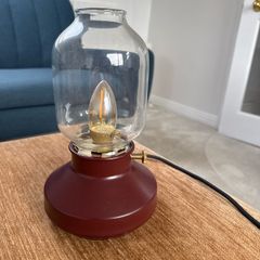 Vintage-Style Table Lamp with Glass Shade