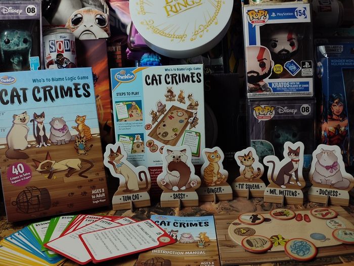Cat Crimes ! Whos to Blame Logic Game ! Mensa Mind Games Finalist !